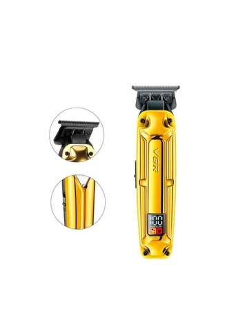 Акумуляторна машинка для стрижки VGR V-904 GOLD, 4 насадки, 2000 mAh, LED дисплей Grant (394453416)