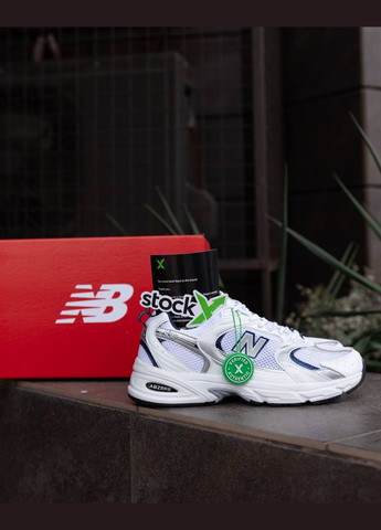 Белые демисезонные кроссовки мужские new balance nd No Brand 530 White Blue