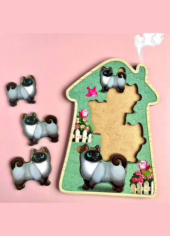 Настільна гра-сортер "Веселі котики"Ubumblebees (ПСФ066) PSF066 більше-менше No Brand (330601395)