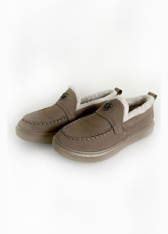 Осенние женские зимние лоферы молис, кофейные Litma из искусственной кожи