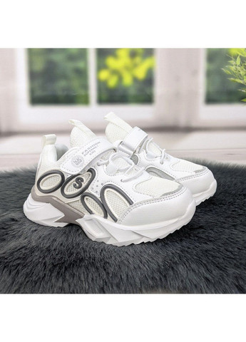 Белые демисезонные кроссовки кеды детские для девочки С.Луч