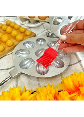 Форма для выпечки крупных орешков с начинкой на плите орешница на 9 половинок крупных орешков Ласунка (301876153)