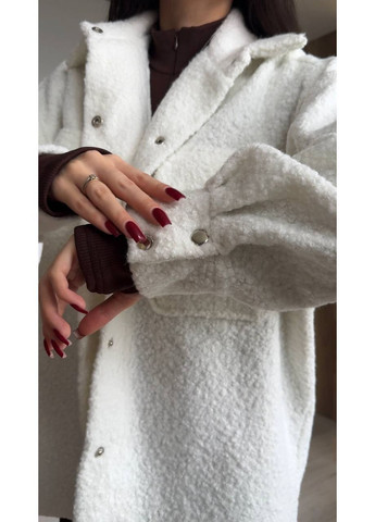 Молочная повседневный рубашка No Brand с длинным рукавом