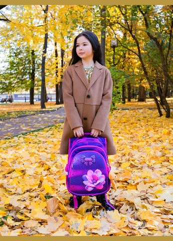 Шкільний рюкзак з ортопедичною спинкою для дівчинки фіолетовий /SkyName 37х30х18 см для початкової школи (R2-183) Winner (293504265)