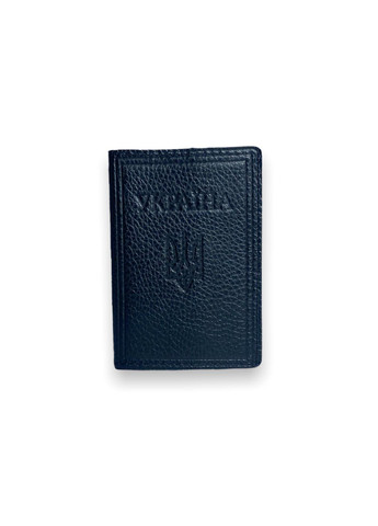 Обложка кожаная для паспорта гражданина Украины ручная работа размер 14х9.5х0.5 см черный BagWay (285815016)