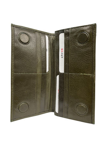 Мужской купюрник кожаный оливковый Karya (336377904)