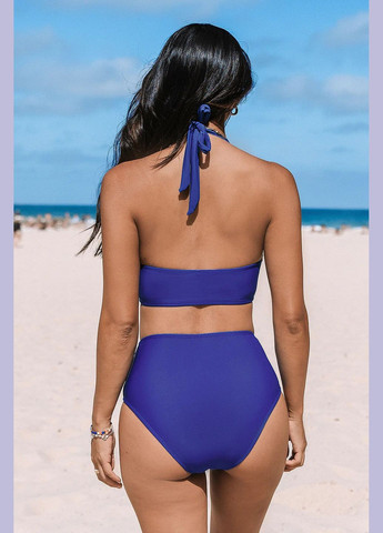 Синие купальные трусики однотонные CUPSHE