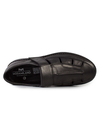 Черные повседневные туфли мужские бренда 9200534_(1) ModaMilano на липучке