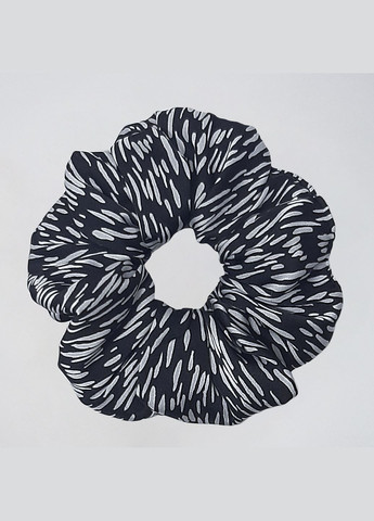 Набір резинок для волосся - Скранчі - 3 резинки з шовка-сатина чорно-білі InRed (306437374)