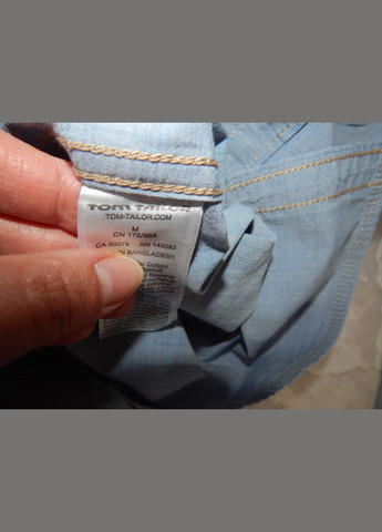 Голубой кэжуал рубашка Tom Tailor