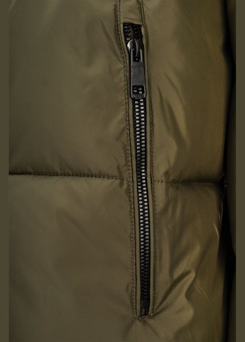 Оливковая (хаки) зимняя куртка двухсторонняя однотонная мужская 9906 хаки с черным (2000990543660w) shop (2000990543660) No Brand