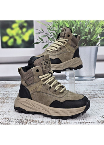 Светло-коричневые повседневные зимние ботинки зимние для мальчика светло-коричневые на овчине Kimboo