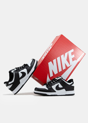 Кросівки зимові жіночі і чоловічі Nike SB Dunk winter low black white fur | Найк СБ Данк низькі чорно-білі з хутром No Brand чорно-білі зими (311225843)