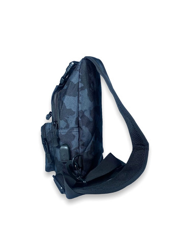 Сумка через плечо, слинг, два отдела, карманы лицевой стороне, USBслот разм. 30*16*8 см, камуфляж серый Xiu Xian Bag (285815007)
