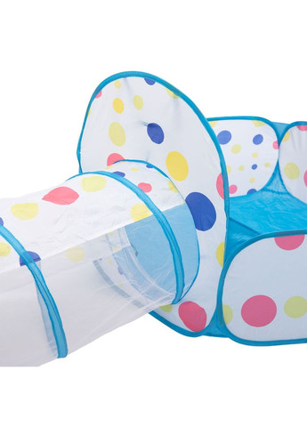 Палатка детская 3 в 1 70×70×90 см игровая палатка с туннелем и бассейном Голубая HP-S-4NDBL (A-034160) LUGI (354825529)