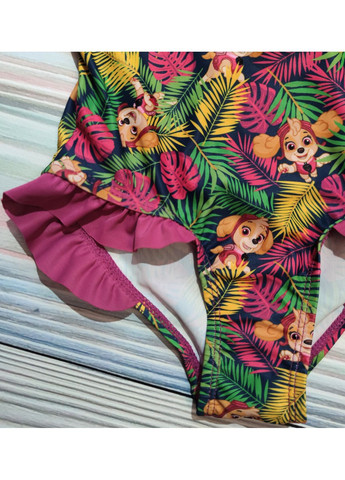 Бордовый летний детский слитный купальник для девочки 98-104 см бордовый слитный Nickelodeon