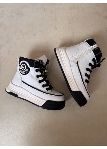 Белые осенние ботинки для девочки No Brand