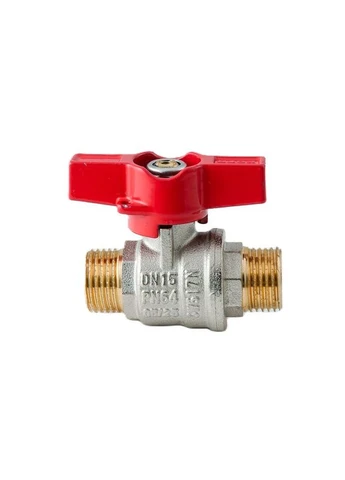 Кран кульовий ШШМ Extreme KE.219-15 - 1/2" MM ручка "метелик" червона (KR5762) KOER (371346138)