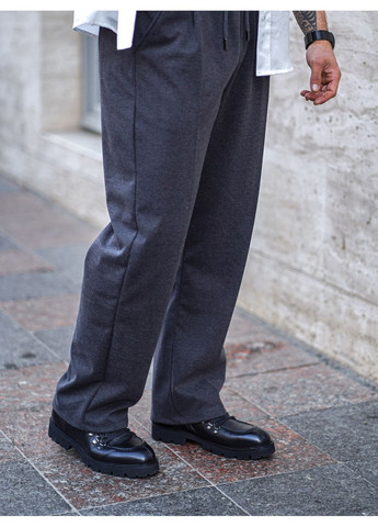 Штани чоловічі утеплені класичні прямі вовняні брюки Relax Fit Графіт Teamv (367973580)
