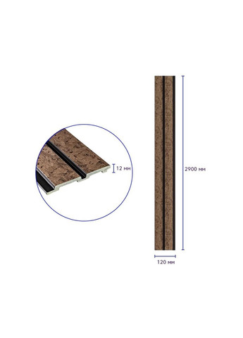 Декоративна PS рейка 2900*120*12мм (D) SW-00001754 Sticker Wall (316187180)