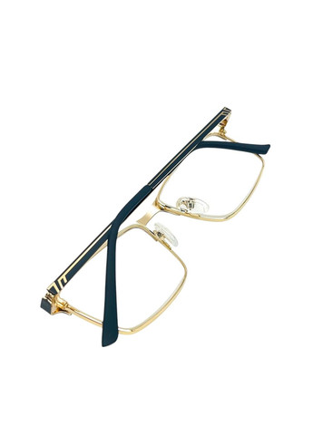 Очки для зрения прямоугольной оправе черно-золотые No Brand (305416107)