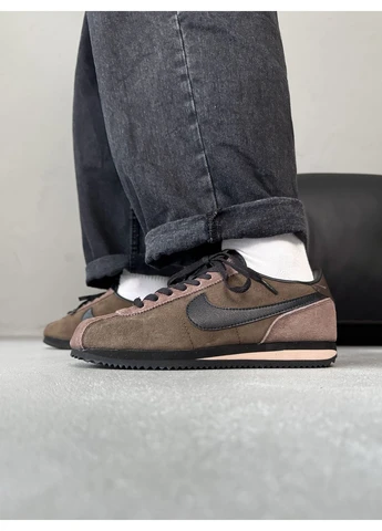 Чорні літні кросівки nike cortez brown/black найк кортез No Brand