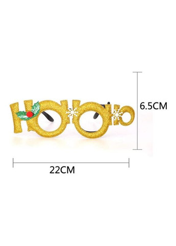 Набір новорічних окулярів, 5 шт. (ялинки, сніжинки, Санта Клаус, шапка новорічна, банти), для святкової вечірки No Brand (315719916)