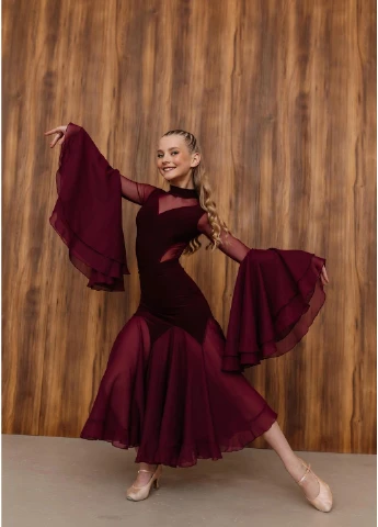 Спідниця для стандарту з шифоновими воланами.DANCEWEAR - для бальних танців DW (383047139)