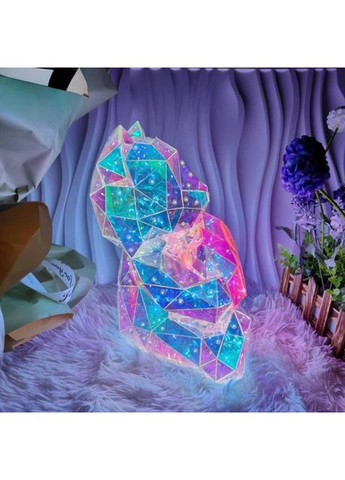 3D ведмедик з серцем голографічний світильник Teddy Bear з LED підсвічуванням нічник кришталеве ведмежа Тедді No Brand (360531928)