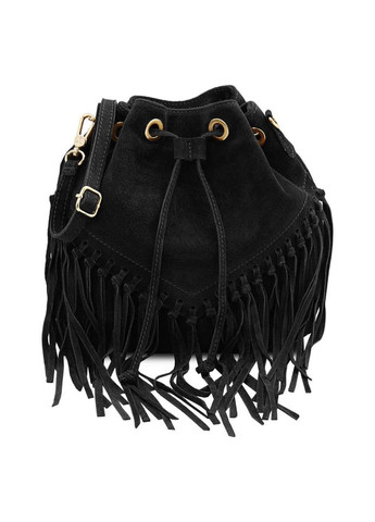 Жіноча замшева сумка на плече (Італія) fz189605 чорна Firenze (316702206)