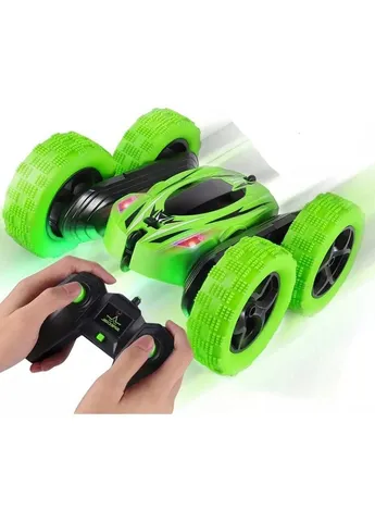 Машинка перевертыш вездеход трюковая на радиоуправлении Ydjia Stunt Car D828 Green Kronos (394129683)