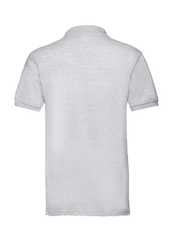 Серая футболка поло мужская 65/35 pocket polo серый (063308094s) с коротким рукавом Fruit of the Loom