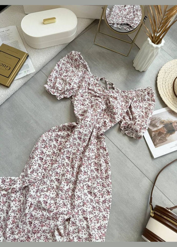 Розовое повседневный платье DK/DL Мода без кордонів с цветочным принтом