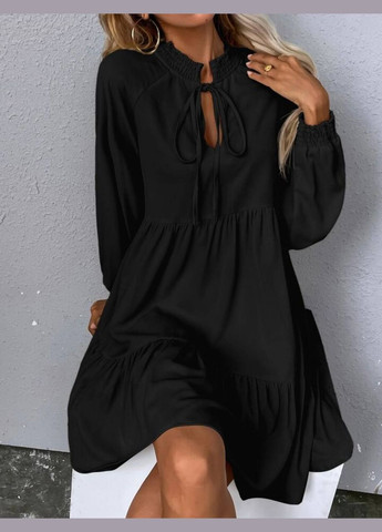 Черное повседневный женское платье Avanti однотонное