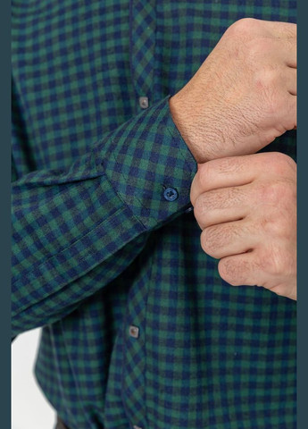 Синяя классическая рубашка в клетку No Brand