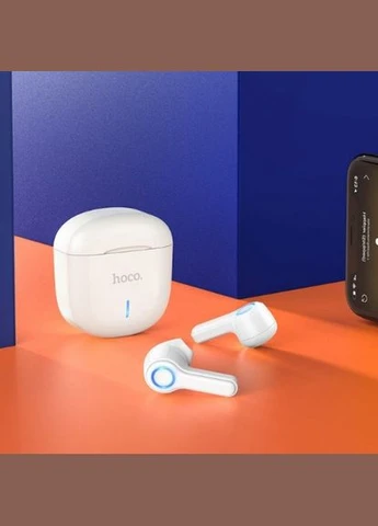Беспроводная Bluetooth stereo гарнитура наушники BT ES45 Harmony sound TWS V5.0 сенсорные White Hoco (335834405)
