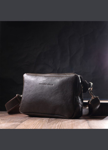 Сумка мужская кожаная через плечо бананка на пояс 22575 Коричневый Grande Pelle (306882233)