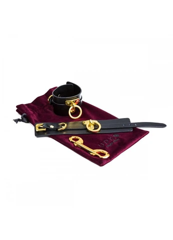 Наручники UPKO Handcuffs итальянская кожа, черные Zalo (383070630)