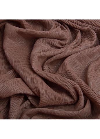 Ткань шифон жатка 95 г/м2 145 см легкая, воздушная ткань для платьев, блуз и аксессуаров коричневая IDEIA (357226927)