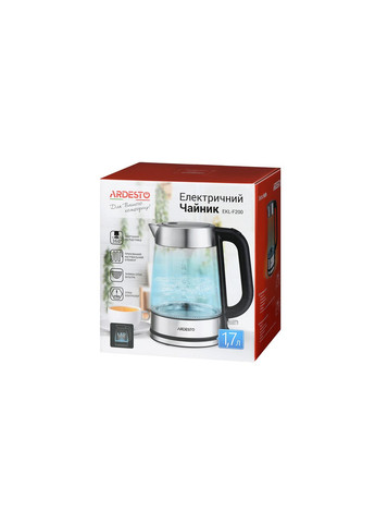 Электрочайник EKL-F200 1.7л/2150Вт/strix контроль/ корпус стекло/серебристая горловина Ardesto (324213284)