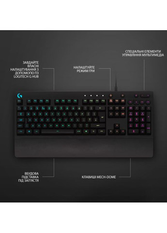 Проводная клавиатура G213 Prodigy Gaming Keyboard USB UKR (920-010740) Logitech (332959154)
