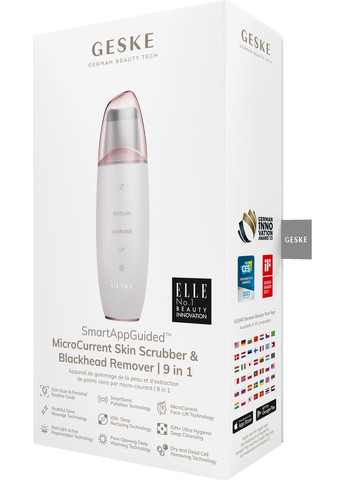 Микротоковый скраббер для кожи и устранение черных точек MicroCurrent Skin Scrubber&Blackhead Remover 9в1 starlight GESKE (341525922)