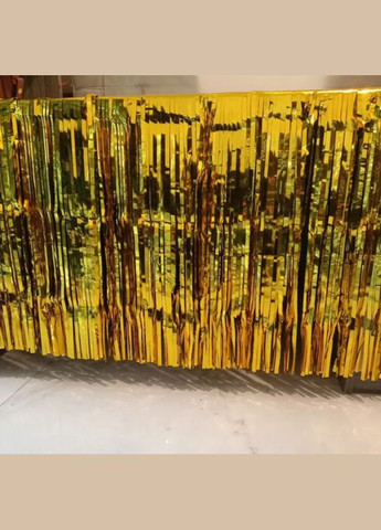 широкий на стіну та стіл 74 см на 274 см золотистий Jannet Дощик (316658530)