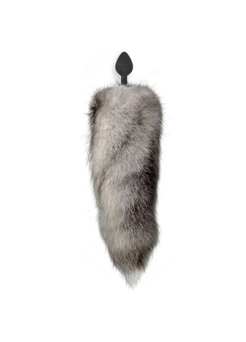 Силиконова анальна пробка з хвостом з натурального хутра size M Artctic fox Art of Sex (294182127)