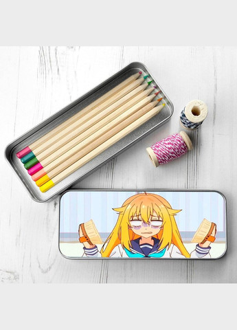 Органайзер для канцелярського приладдя металевий, кейс для дрібниць Моя подруга-оленичка Нокотан #001 7*18 см Silver No Brand (309159857)