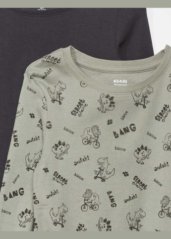 Лонгслів,темно-сірий-салатовий, Kiabi (314807711)