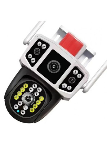 Вулична WiFi камера відеоспостереження 3MP, FullHD, 2 об'єктиви, YC101 IP камера спостереження Поворотна камера MDR No Brand (371794275)