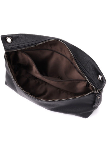 Модная женская сумка на плечо из натуральной кожи 23004 Черный Vintage (356452167)