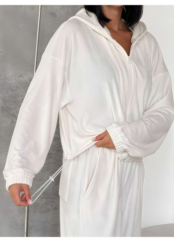 Велюровий жіночий спортивний костюм оверсайз хакі, костюм з велюру штани та кофта з капюшо... Україна (355059391)