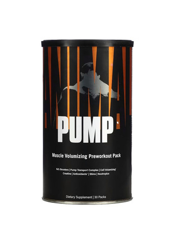 Предтренировочный комплекс Animal Pump, 30 пакетиков Universal Nutrition (294927204)